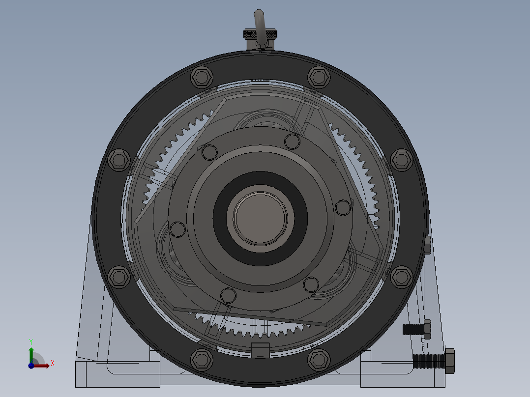 NGW型行星齿轮减速器设计（含三维SW建模及运动仿真）前视图