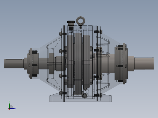 NGW型行星齿轮减速器设计（含三维SW建模及运动仿真）左视缩略图