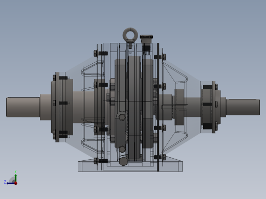 NGW型行星齿轮减速器设计（含三维SW建模及运动仿真）右视缩略图