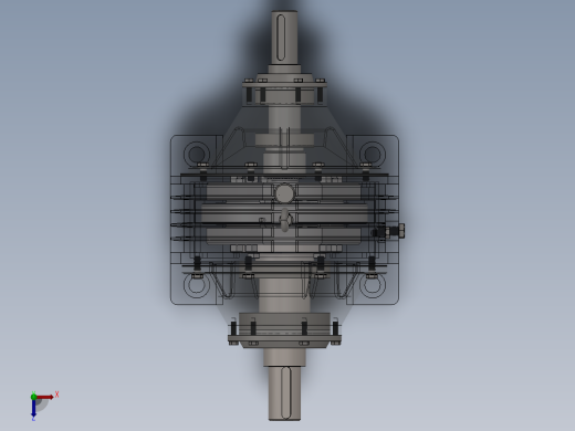 NGW型行星齿轮减速器设计（含三维SW建模及运动仿真）俯视缩略图
