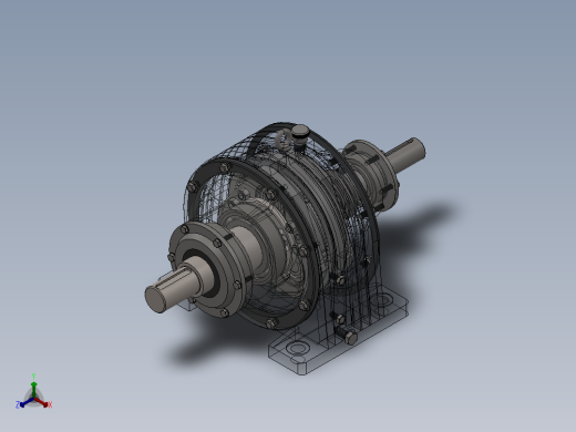 NGW型行星齿轮减速器设计（含三维SW建模及运动仿真）正等轴测缩略图