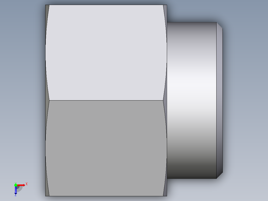 卡套式工业通用硬管接头EO_Swivel_connector_GAI35LM71X俯视图