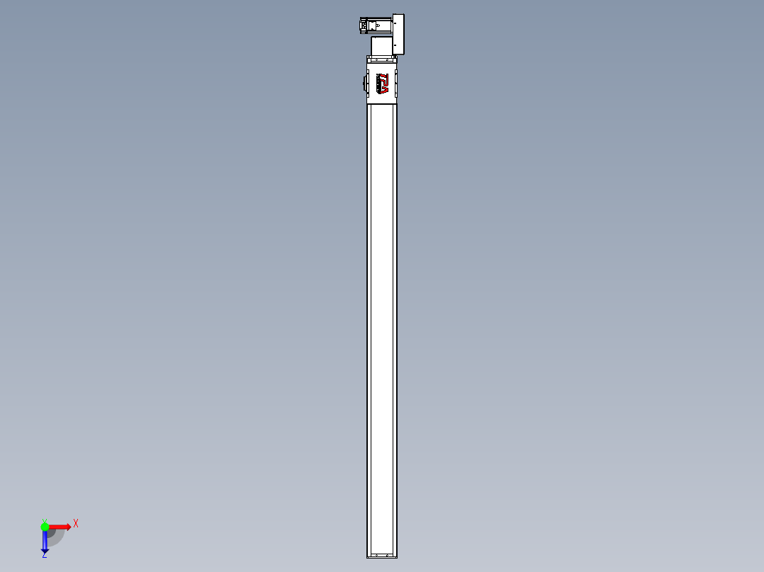 同步带全封闭直线模组TPA-HCB-110D-90-L1600-ML-C-P40-N3俯视图