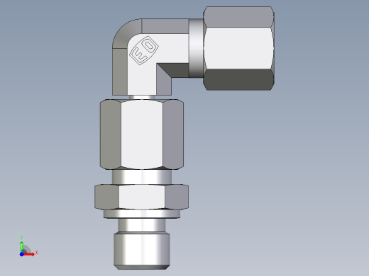 卡套式工业通用硬管接头EO_Assembled_adjustable_standpipe_elbow_EVW06SR71前视缩略图
