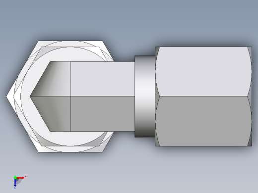 卡套式工业通用硬管接头EO_Assembled_adjustable_standpipe_elbow_EVW06SR71俯视缩略图