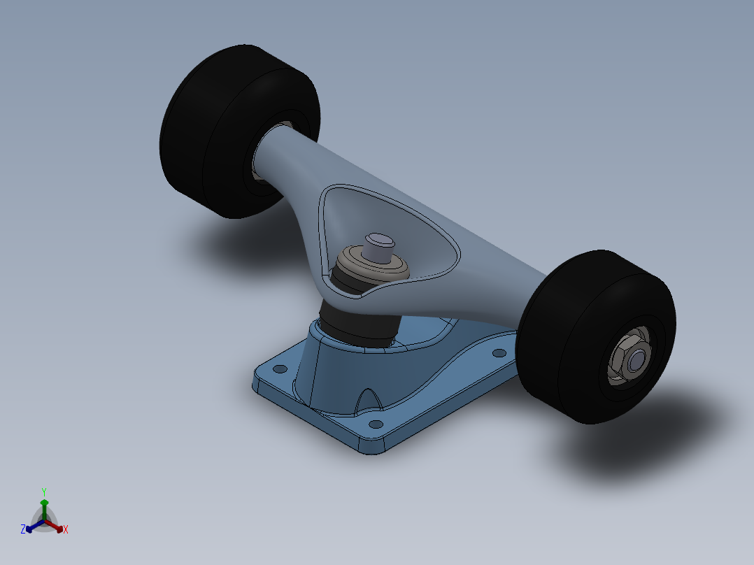 溜冰鞋轮主视图