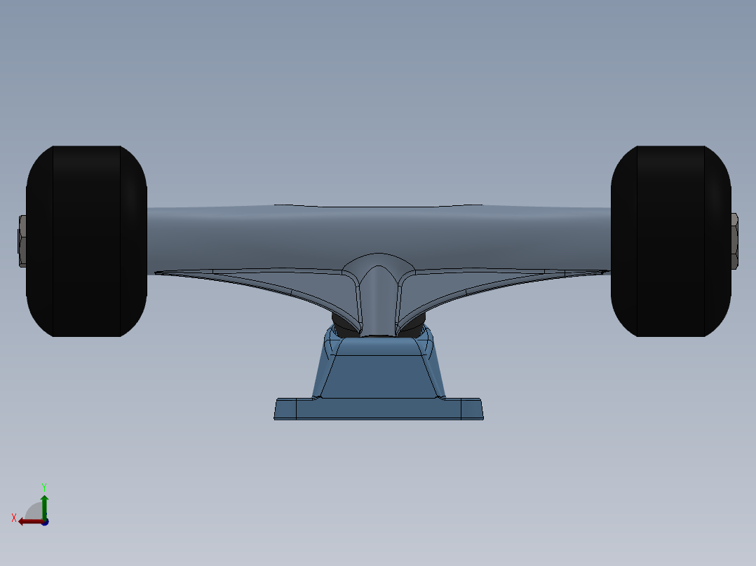 溜冰鞋轮后视图