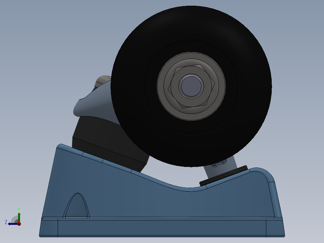 溜冰鞋轮右视图