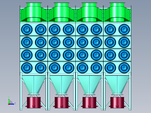 HR4-64组合式滤筒除尘器左视缩略图
