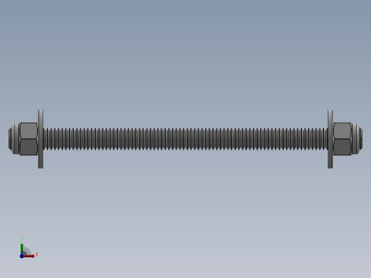 紧固件-0.3750 All-Thread前视缩略图