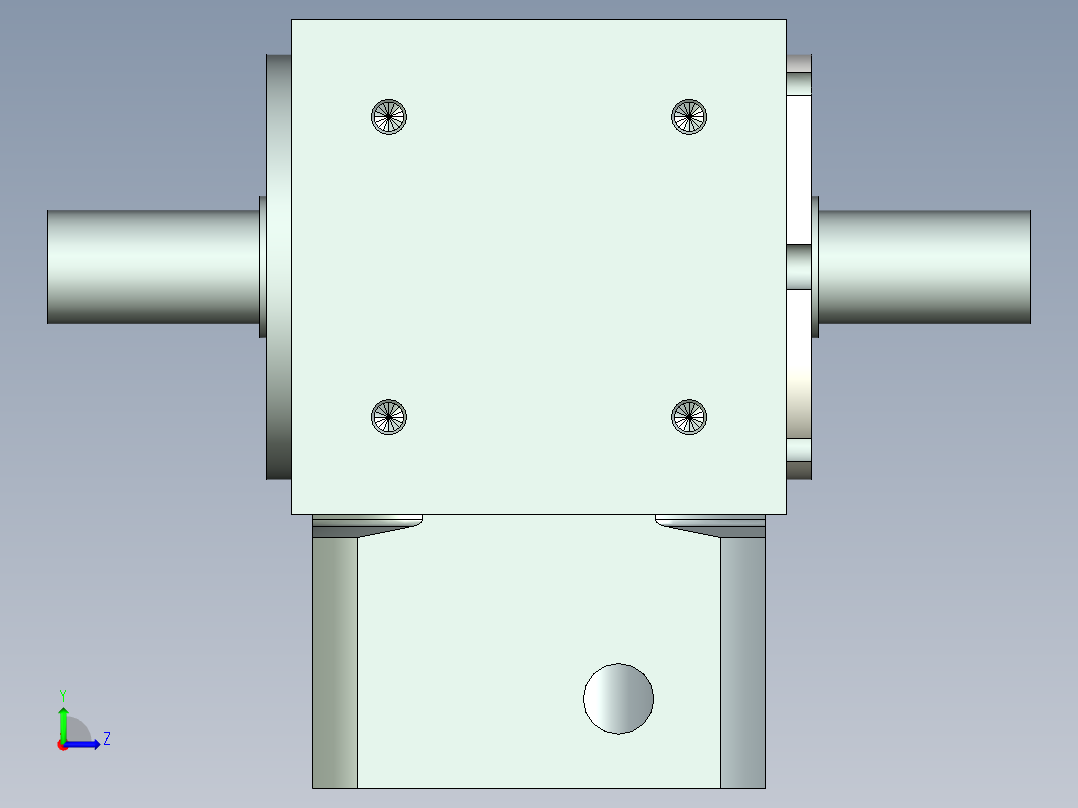 换向器PW70双轴-1 14-50-70-M4.stp左视图