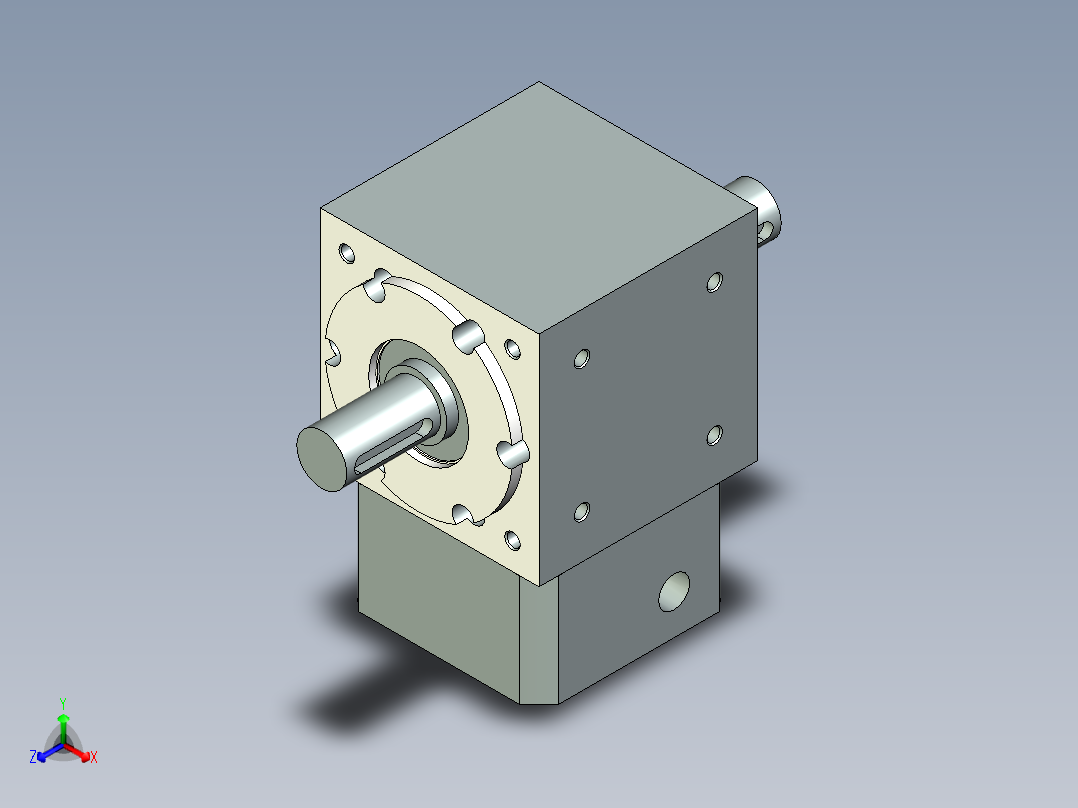 换向器PW70双轴-1 14-50-70-M4.stp正等轴测图