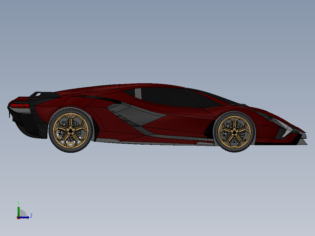 兰博基尼左视图