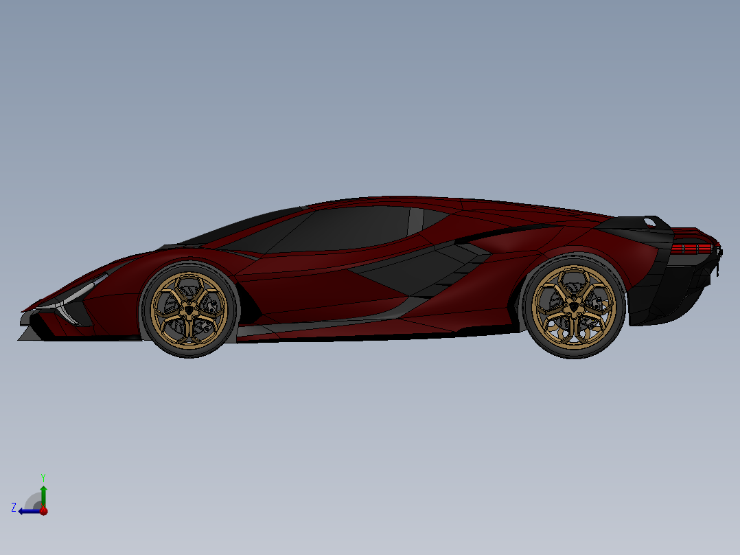 兰博基尼右视图