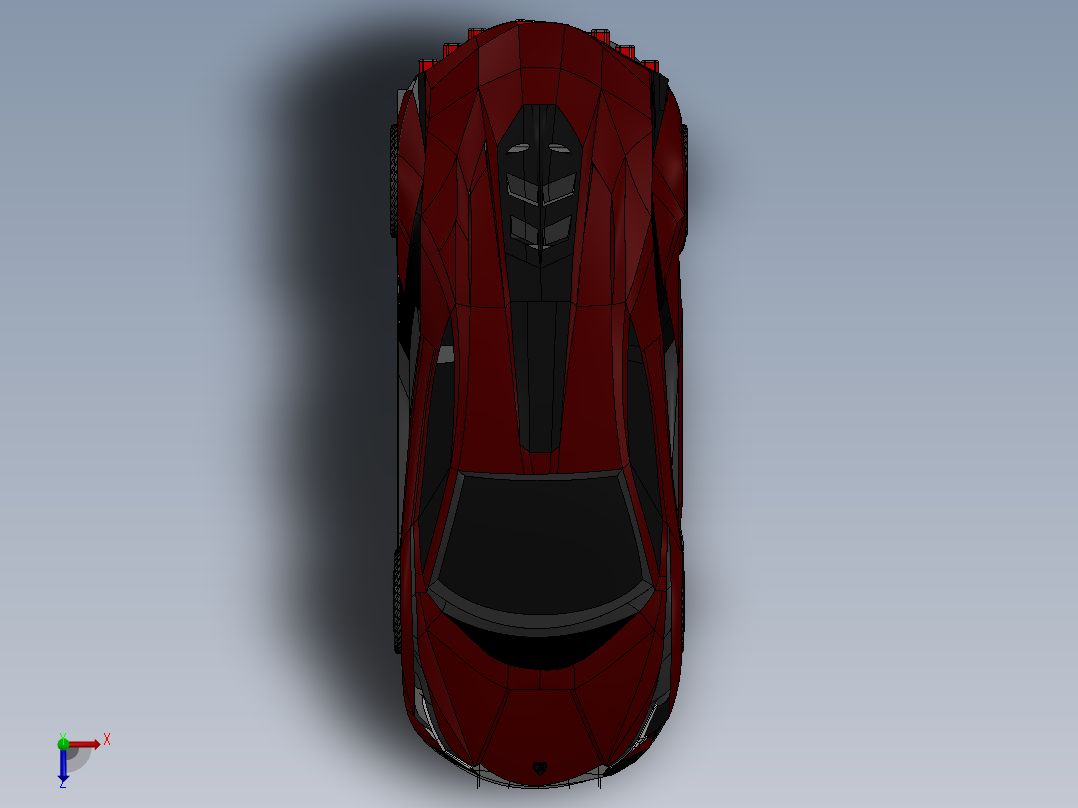 兰博基尼俯视图