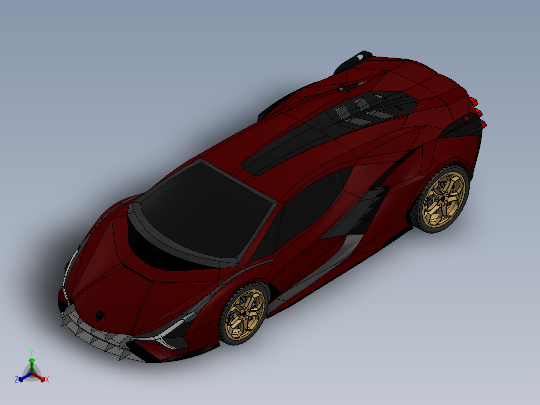 兰博基尼正等轴测图