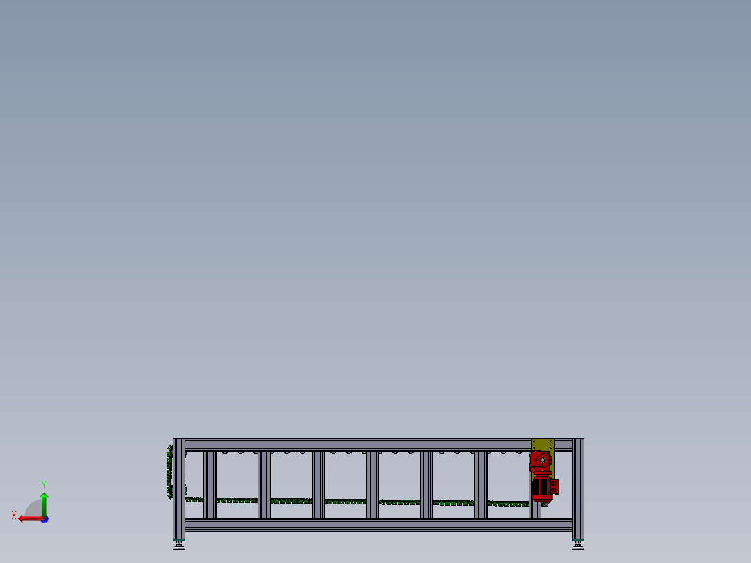重载荷传输机sw18可编辑后视图