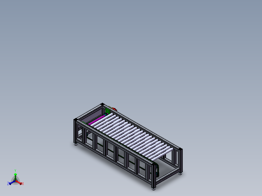 重载荷传输机sw18可编辑正等轴测图