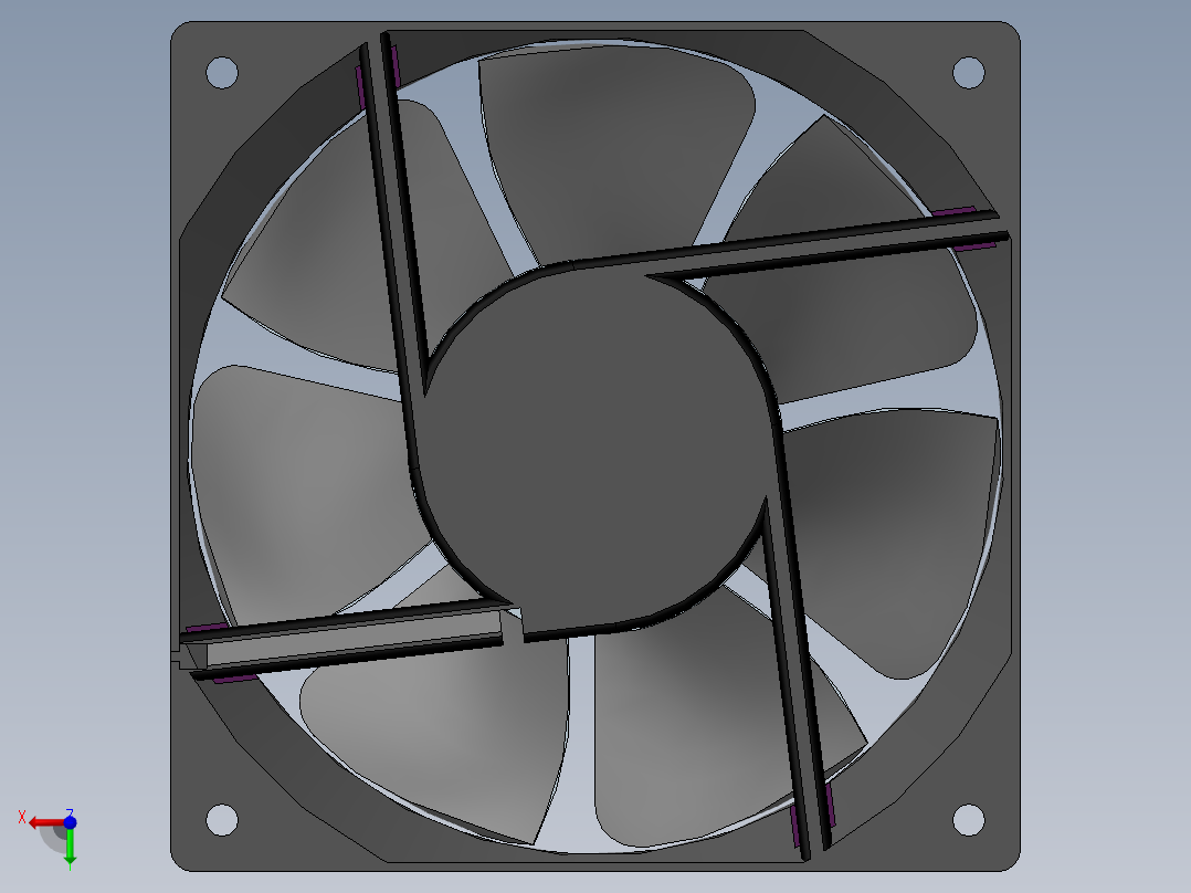 扇热风扇120mm后视图