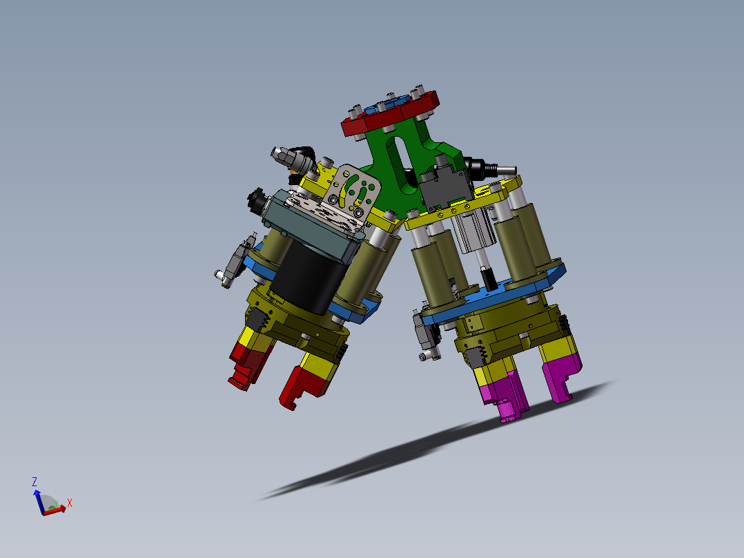 机械夹持器结构模型（需要特征识别）