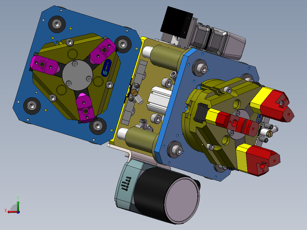 机械夹持器结构模型（需要特征识别）后视图