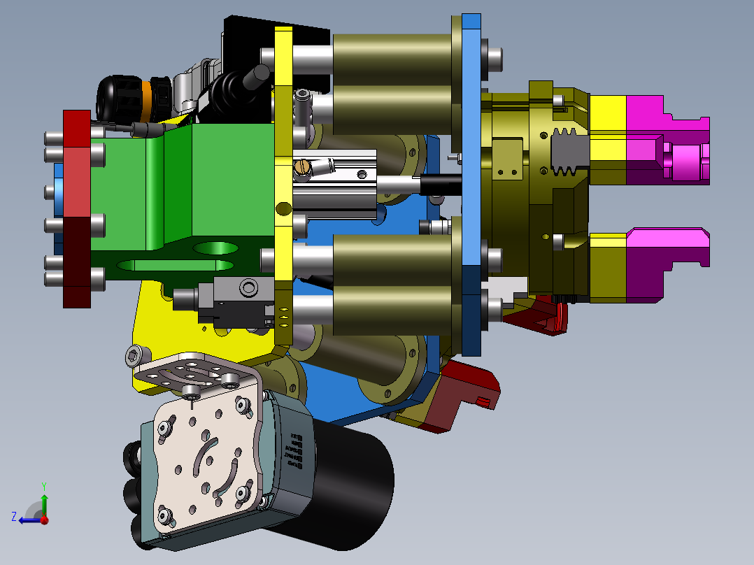 机械夹持器结构模型（需要特征识别）右视图