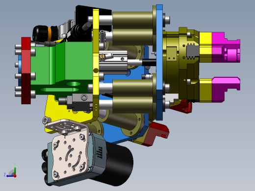 机械夹持器结构模型（需要特征识别）右视缩略图