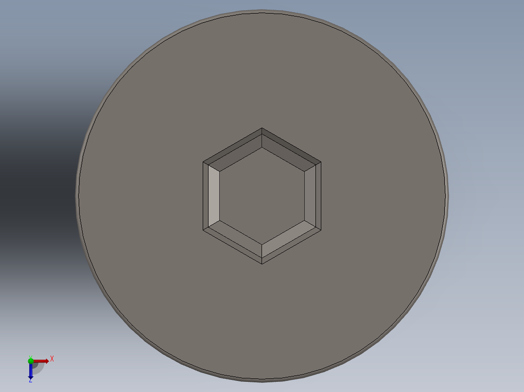 Screw_ISO_10642_M10x90_A2.SLDPRT俯视图