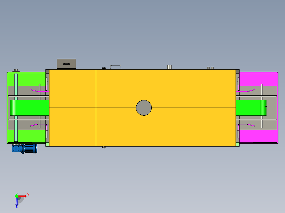 高压喷洗机设备俯视图