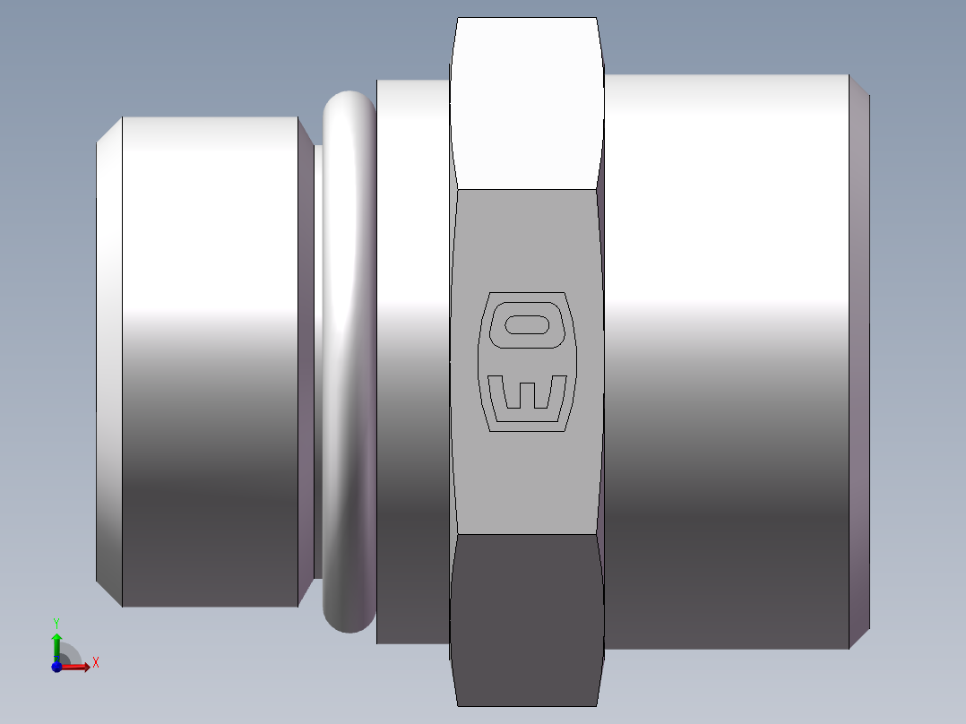美制O圈密封接头、1CO-26-10前视图