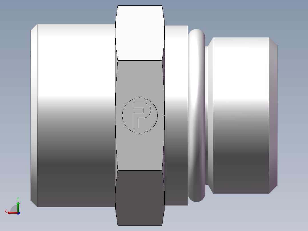 美制O圈密封接头、1CO-26-10后视图