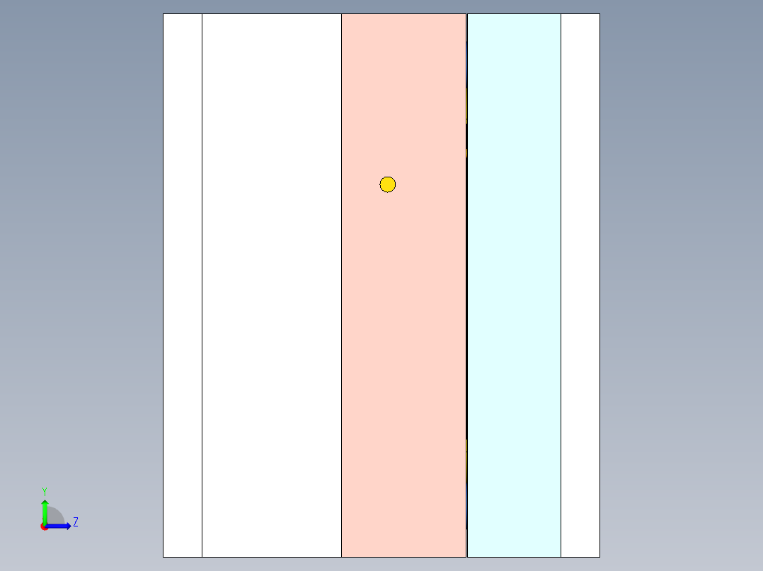 花洒喷头配件（多穴拼模）左视图
