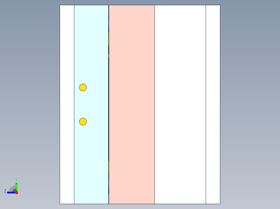 花洒喷头配件（多穴拼模）右视图