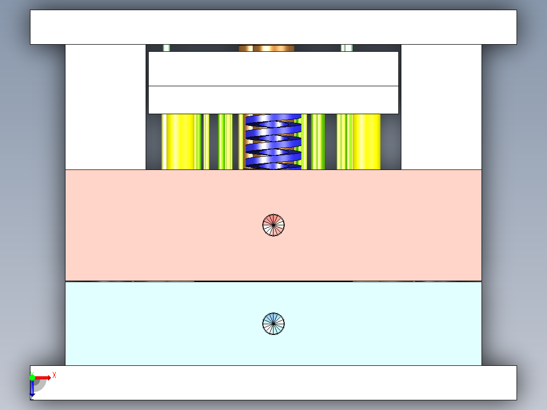 花洒喷头配件（多穴拼模）俯视图