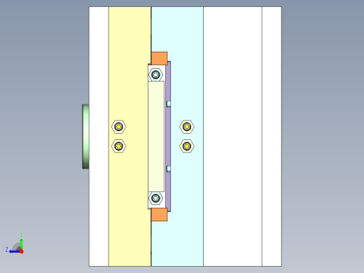 端盖注塑成型工艺及模具设计-含模流右视缩略图