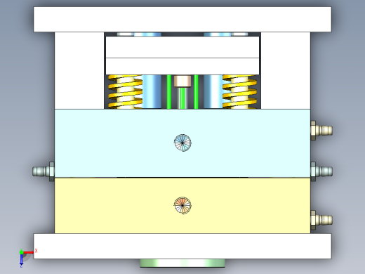 端盖注塑成型工艺及模具设计-含模流俯视缩略图