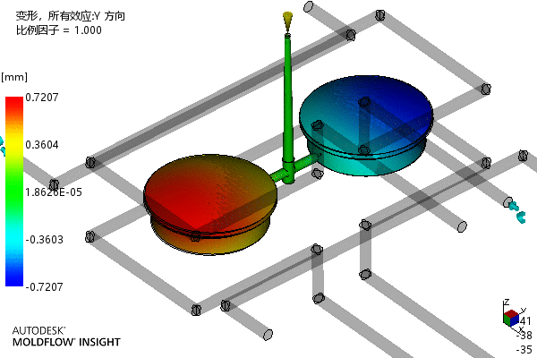 端盖注塑成型工艺及模具设计-含模流