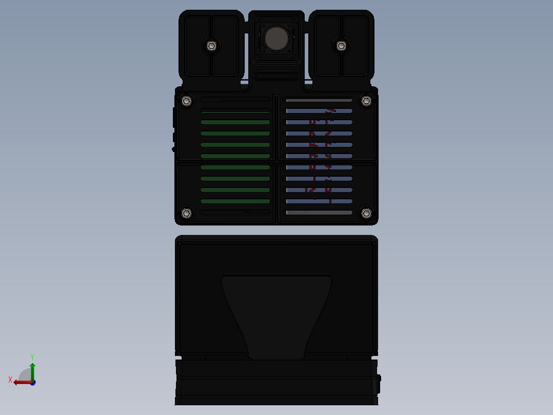 控制屏、屏幕(8)后视图