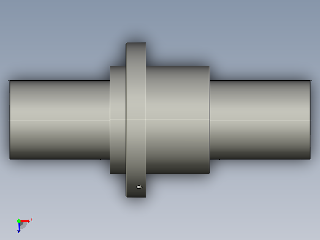 JF12520-5滚珠丝杆3D模型俯视图