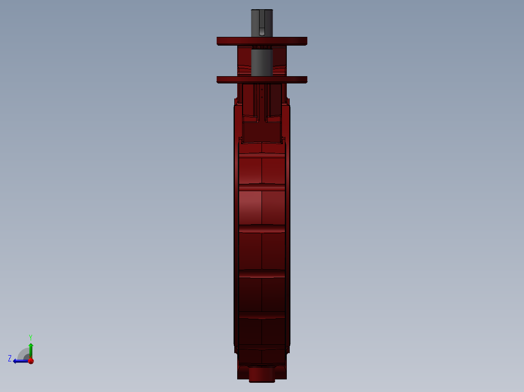 2款S30684 WAFER蝶阀模型右视图