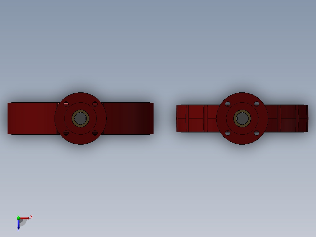2款S30684 WAFER蝶阀模型俯视图