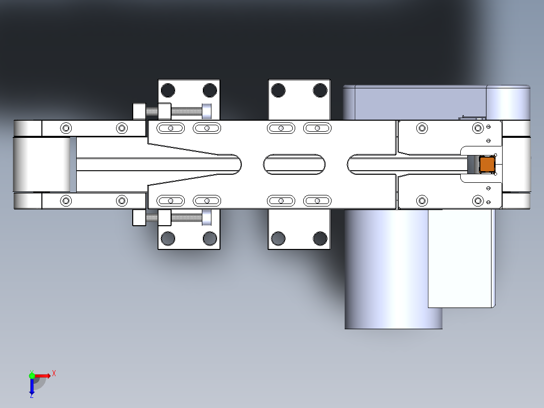 0.41米0.064米输送机机构俯视图