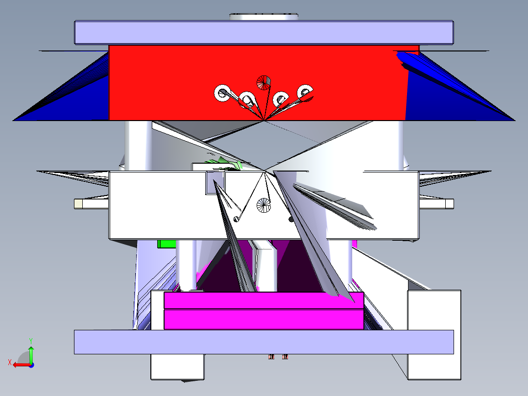 注塑模具后视图