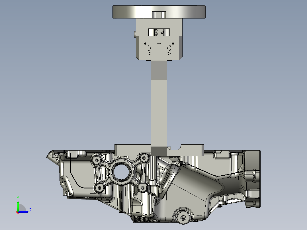 铝合金壳体抓手左视图