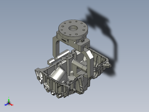铝合金壳体抓手正等轴测缩略图