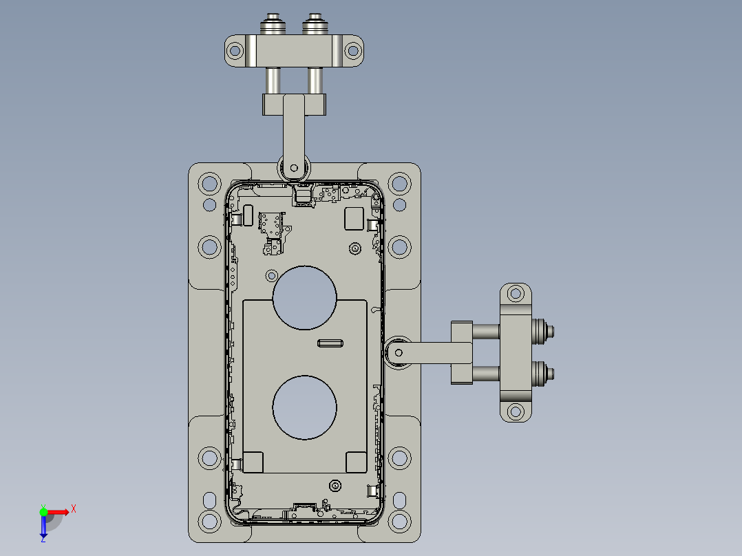 NB2001弹片焊接治具正面-装配体俯视图