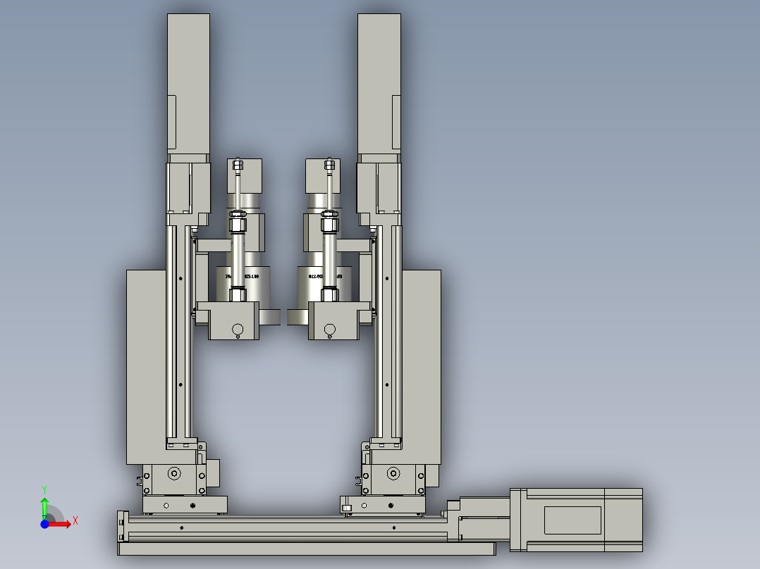 点胶平台后前视图