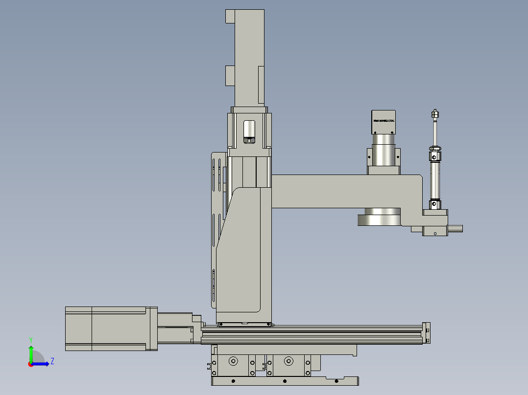 点胶平台后左视图