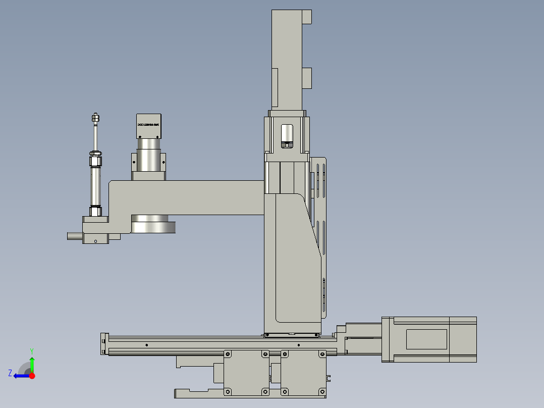 点胶平台后右视图