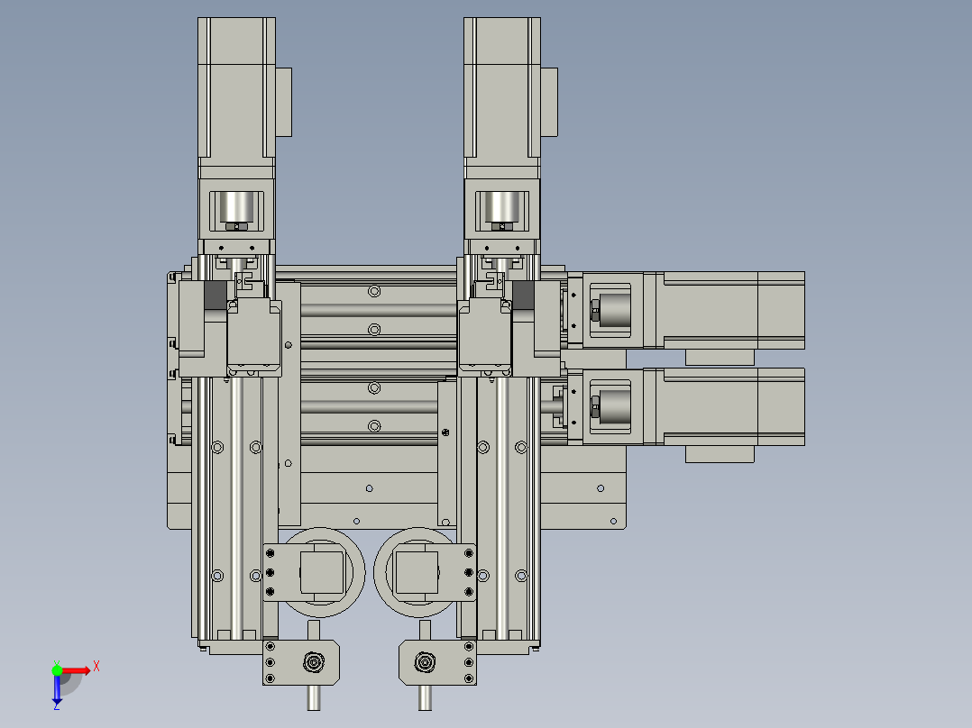 点胶平台后俯视图